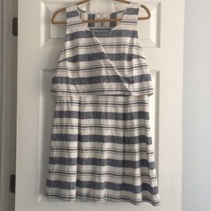 Blue and white stripped Loft dress